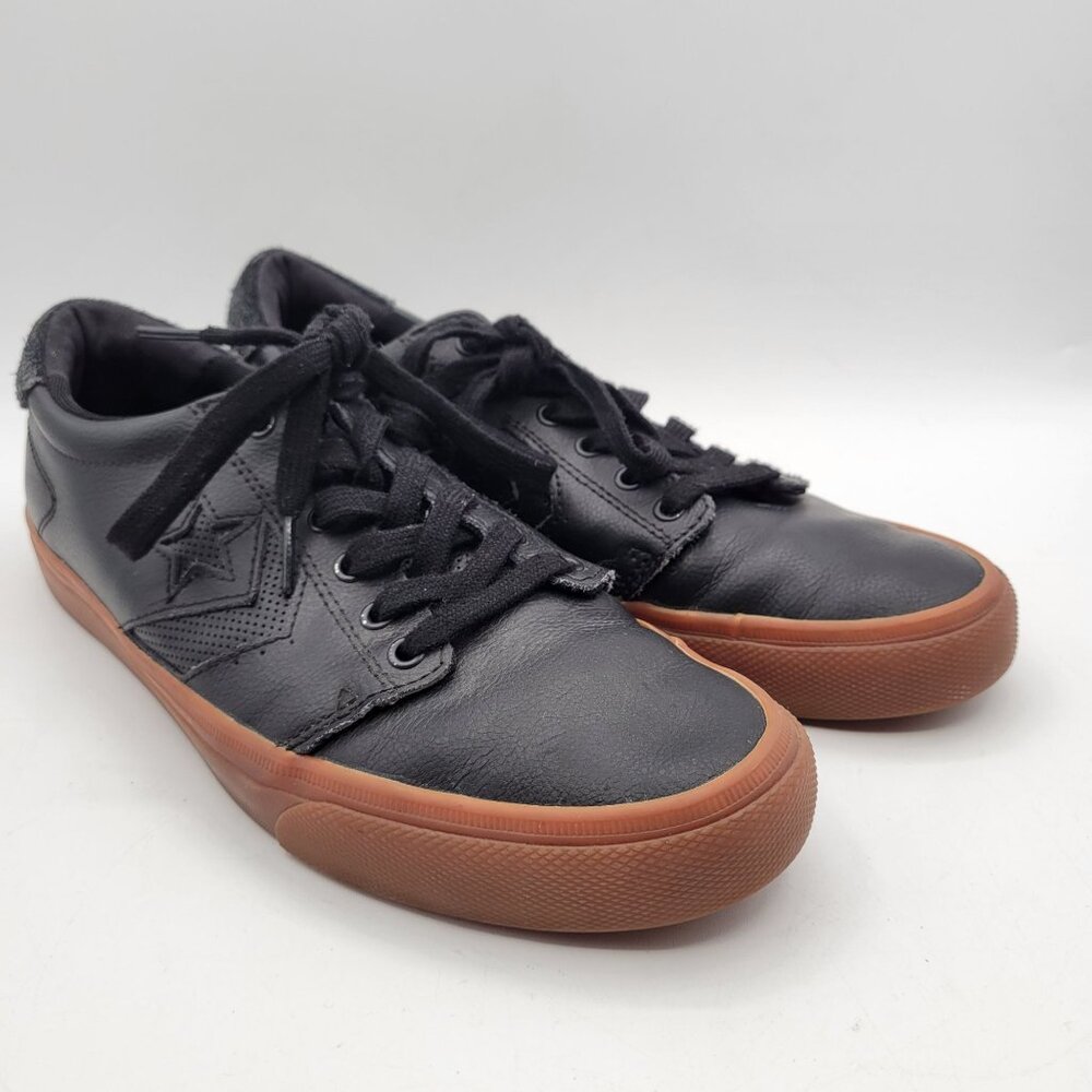 Converse One Star Pro CONS Sneakers Black Ox Leather Low Brown Gum Sole Men's 10